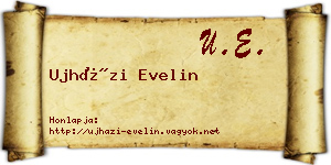 Ujházi Evelin névjegykártya